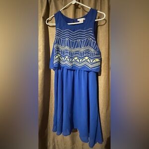 Esley blue shift dress